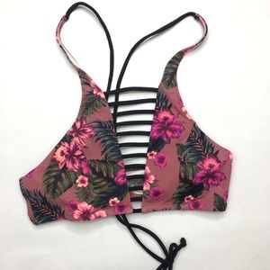 PINK Victoria’s Secret Floral Bikini Top